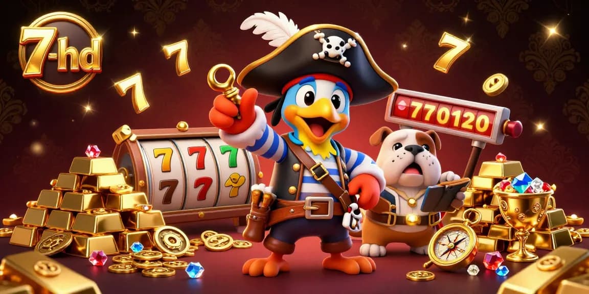 Spin with 7-hd: Immerse in a treasure-filled world of slot games and jackpots with vibrant characters.