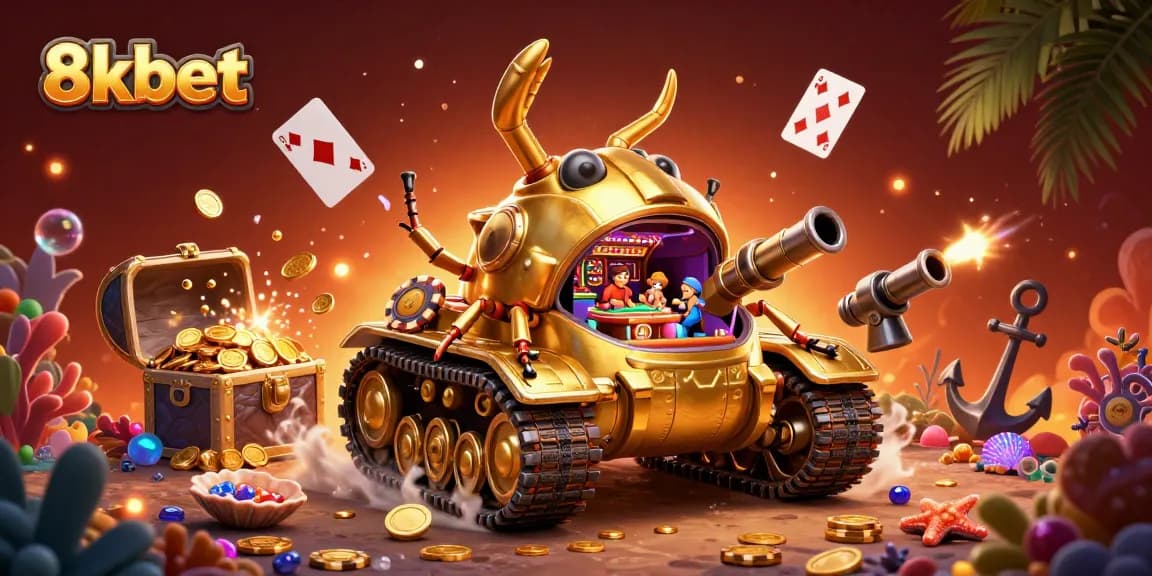 Experience thrilling gameplay at 8xbet while exploring a stunning fantasy casino scene filled with treasures.