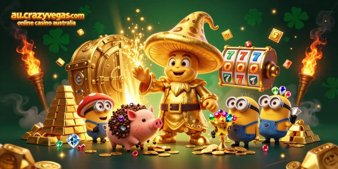 Experience the excitement at au.crazyvegas.com online casino australia with golden treasures and dynamic slot action.