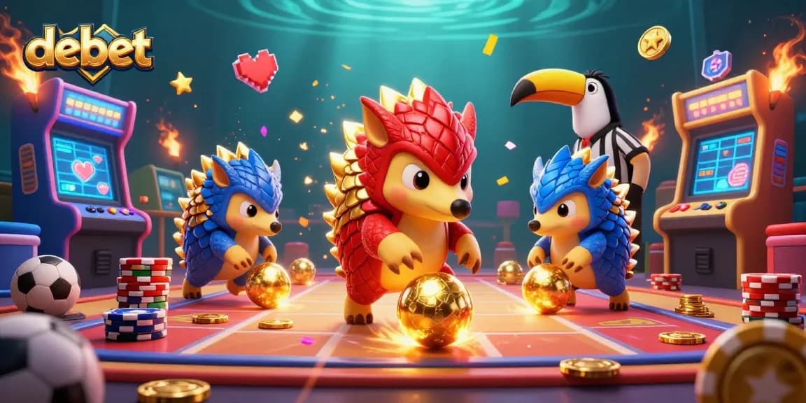 Experience thrilling action with debet as rival pangolins roll through poker stacks in an exciting scene.
