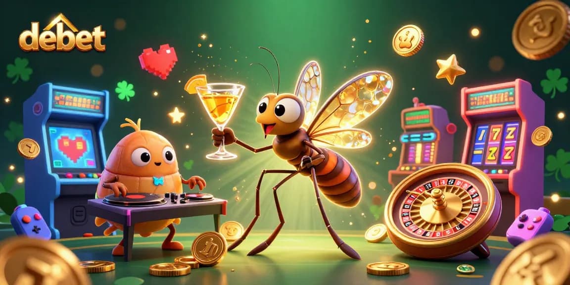 Engage with debet's vibrant casino scene featuring iconic characters and dynamic gaming elements.