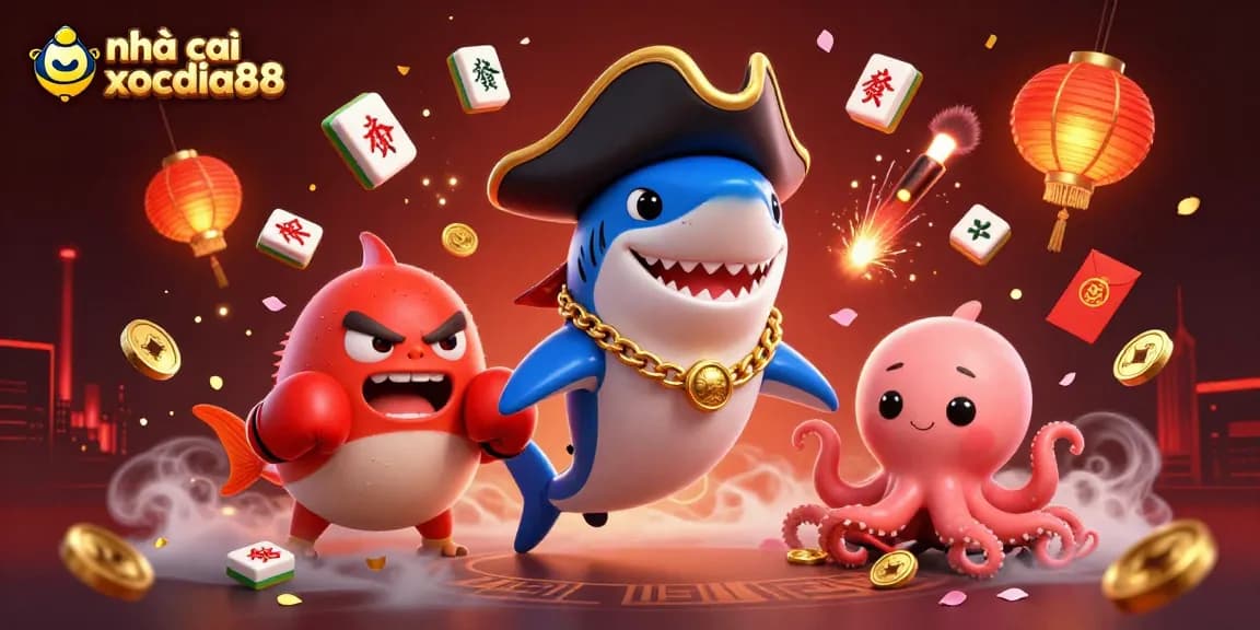 Engage in thrilling gameplay with nhà cái xocdia88, featuring colorful characters and rich casino elements.