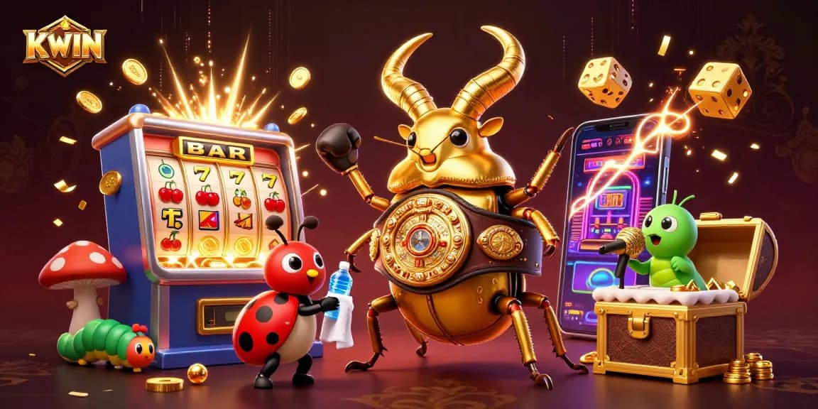 KWIN players celebrate big wins with vibrant slot machines, luxurious visuals, and game excitement.