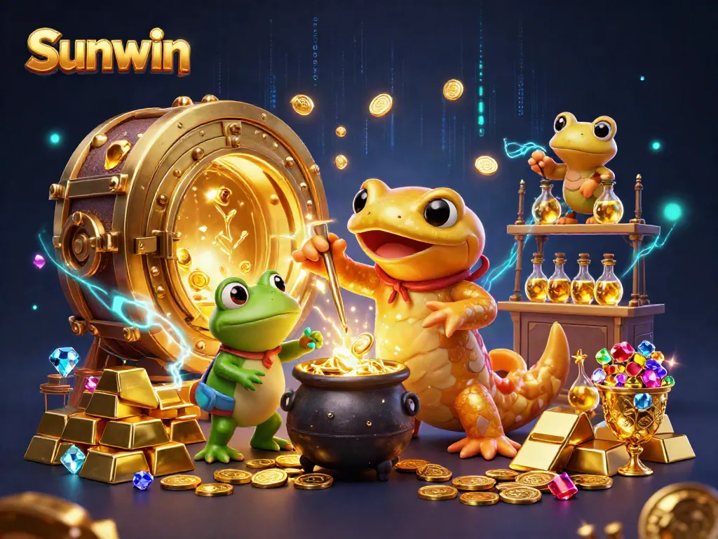 Sunwin transforms gaming experience with vibrant, interactive casino elements and characters.