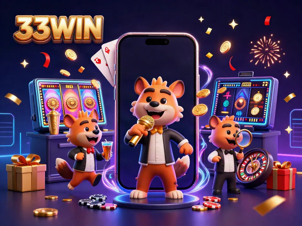 33WIN hyenas create comedy casino vibes with slot games, cocktails, and fun.