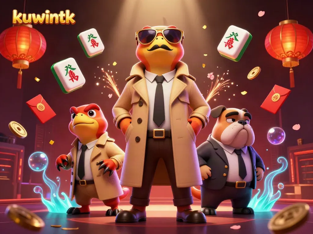 Experience the whimsical charm of kuwintk as cartoon raptors sneak into a VIP casino lounge.