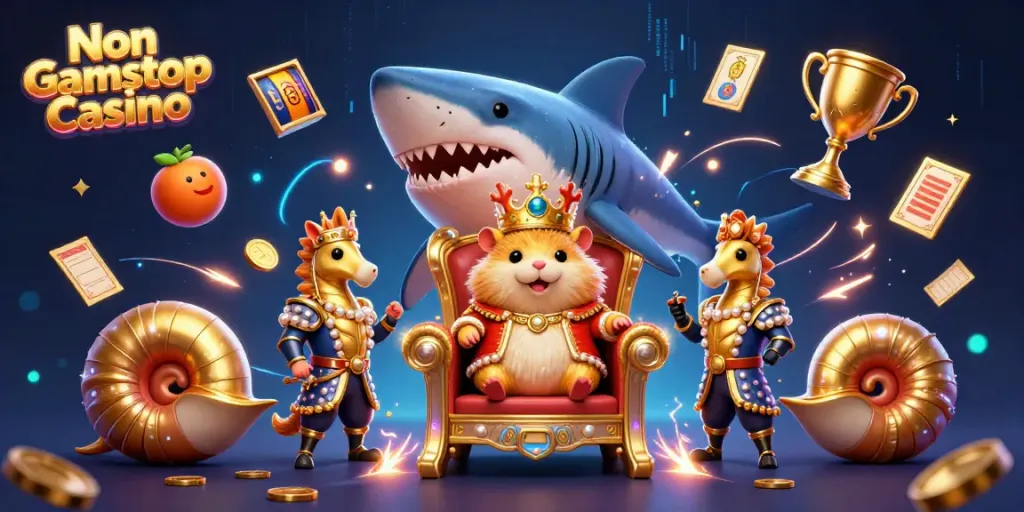 Experience thrilling gameplay at Non Gamstop Casino with a fierce hamster king and rich casino elements.