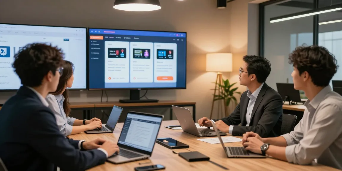 Trusted IPTV reseller meeting with clients in a professional local service setting.