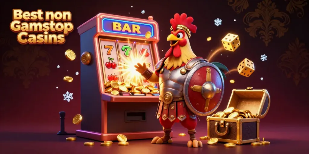 Experience action at the Best non Gamstop Casinos with jackpot slot machines, vibrant games, and gold treasures.