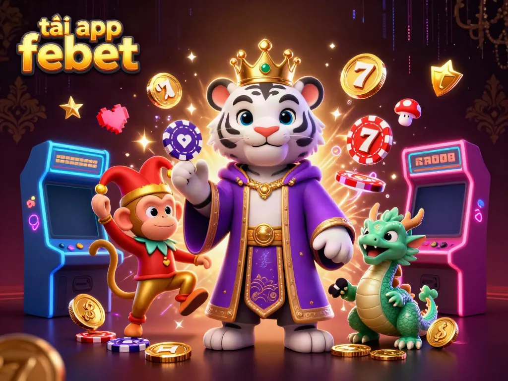 Engage in thrilling gameplay and fun with tải app febet, featuring vibrant casino characters and game elements.