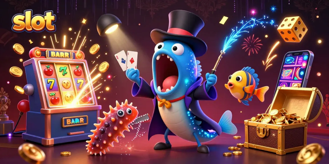 Engage with dynamic slot action in our vibrant 3D illustration featuring deep-sea characters.