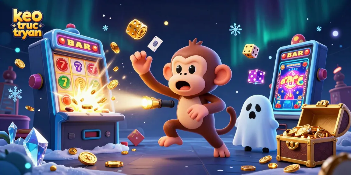 Experience keo truc tuyen excitement in a 3D casino scene with mischievous characters and dynamic gaming elements.