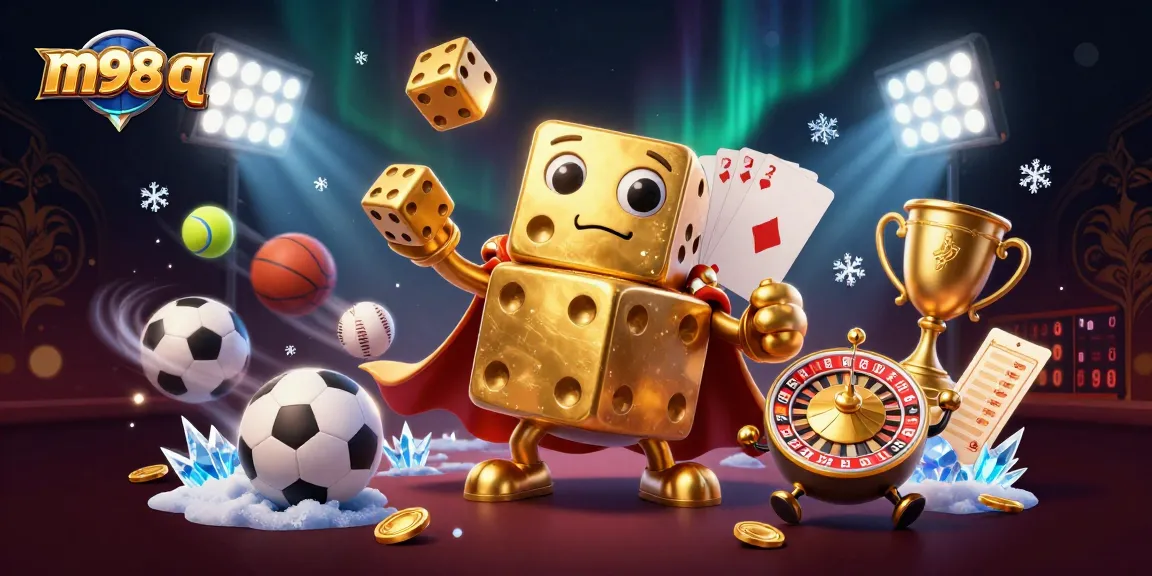 Engage with m98 q through exclusive gaming features, illustrated with dynamic casino elements.