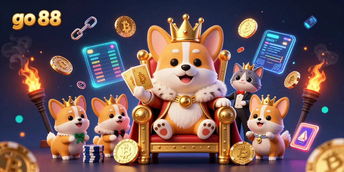 Experience thrilling gameplay at go 88 with vibrant 3D cartoon characters and crypto elements enriching the scene.