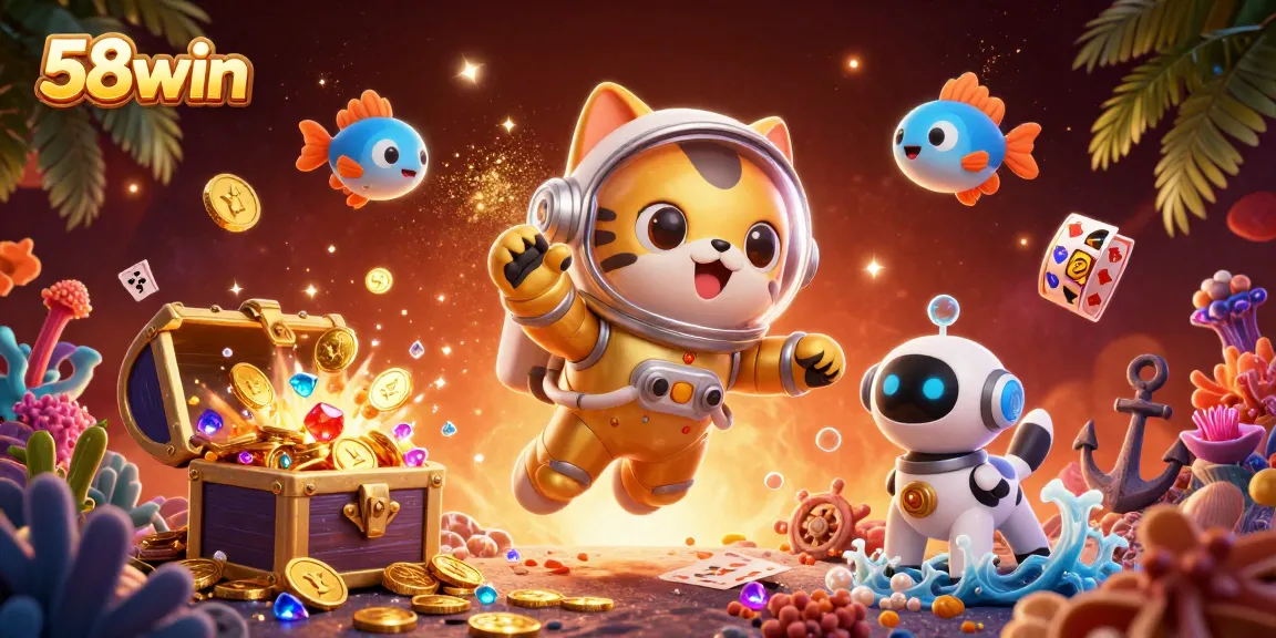 Immerse yourself in the vibrant 58win casino world with thrilling playing cards and explosive treasures.