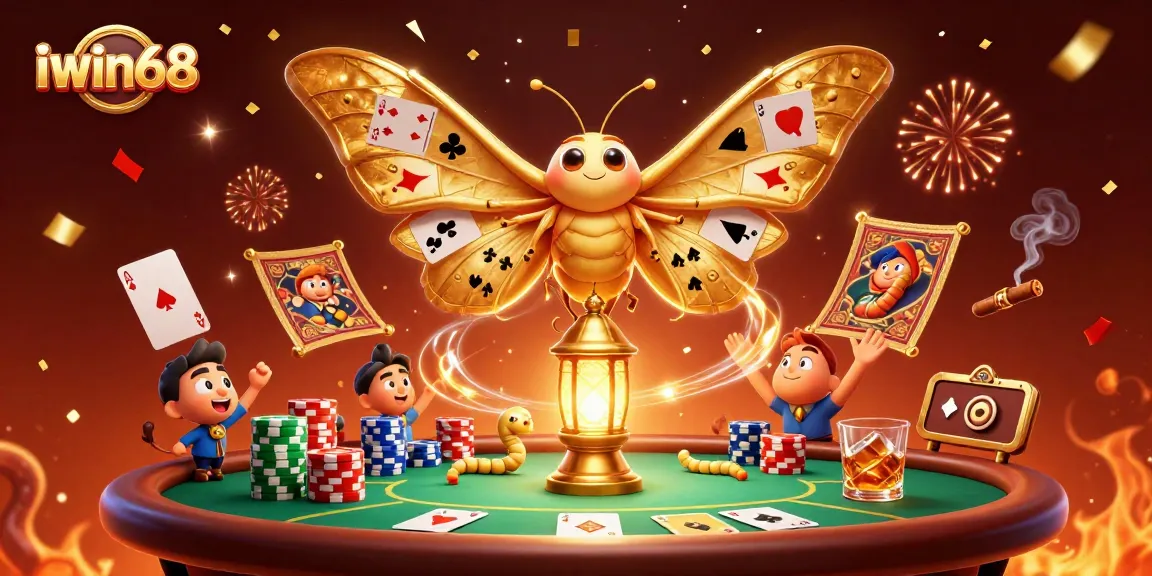 iwin68 invites players to experience thrilling casino games in a vibrant 3D illustration.