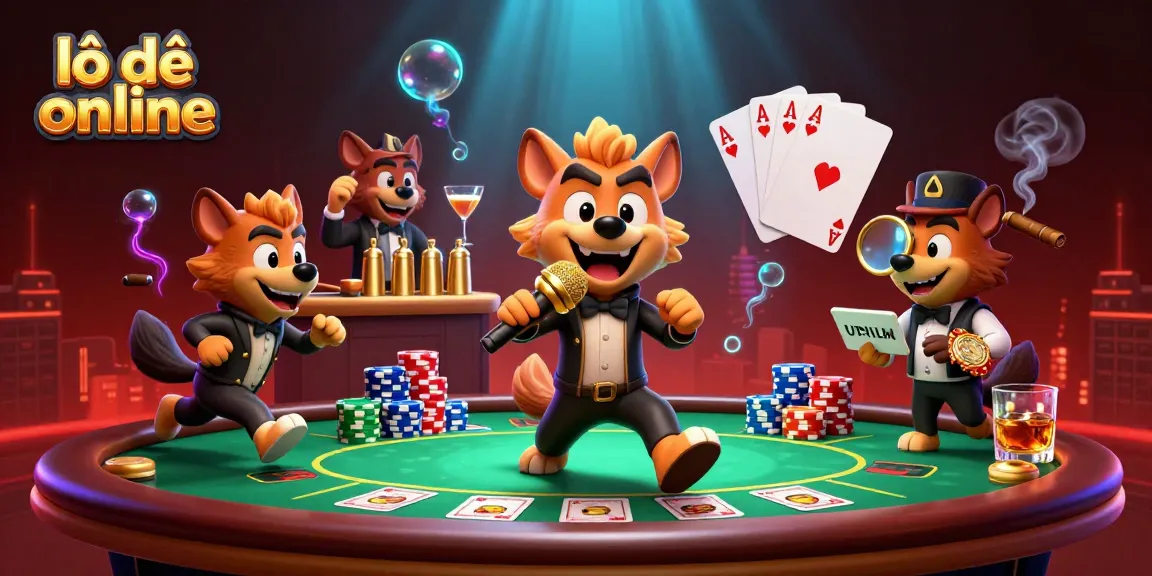 Experience lô đề online with 3D hyenas running a comedy casino club, showcasing vibrant casino elements.
