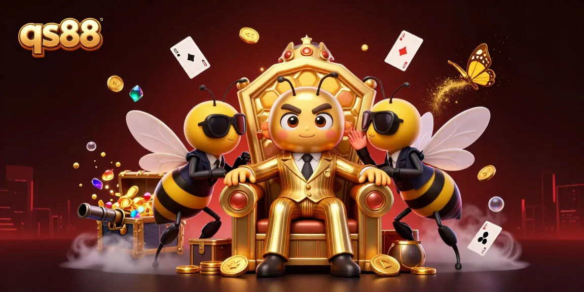 Experience the thrilling action of qs88 casino with a vibrant bumblebee mob boss and dynamic gaming elements.